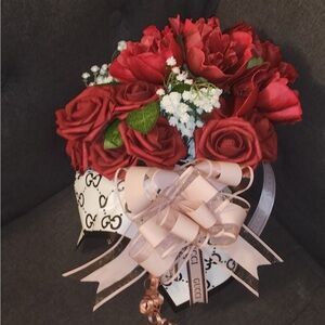 Floral Arrangement with Red Roses